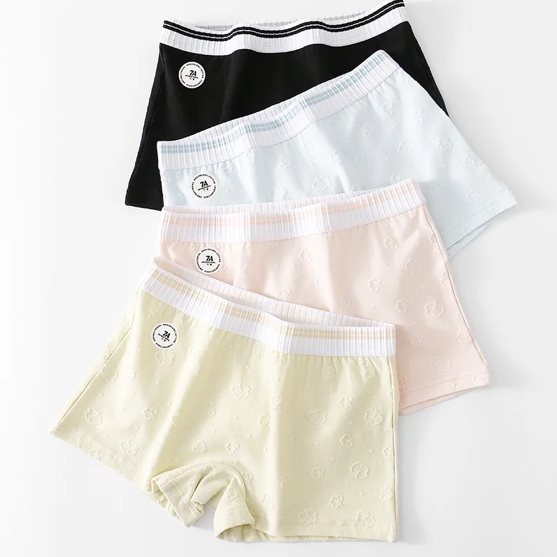 

Women's Mid Waist Slim Fit Boxer Shorts Triangle Comfortable Summer Breathable Antibacterial Underpants for Women Briefs New