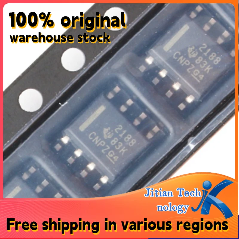 100% original inventory 10PCS OPA2188AIDR logo 2188 SOIC-8 36V zero-drift operational amplifier chip Channel direct sales
