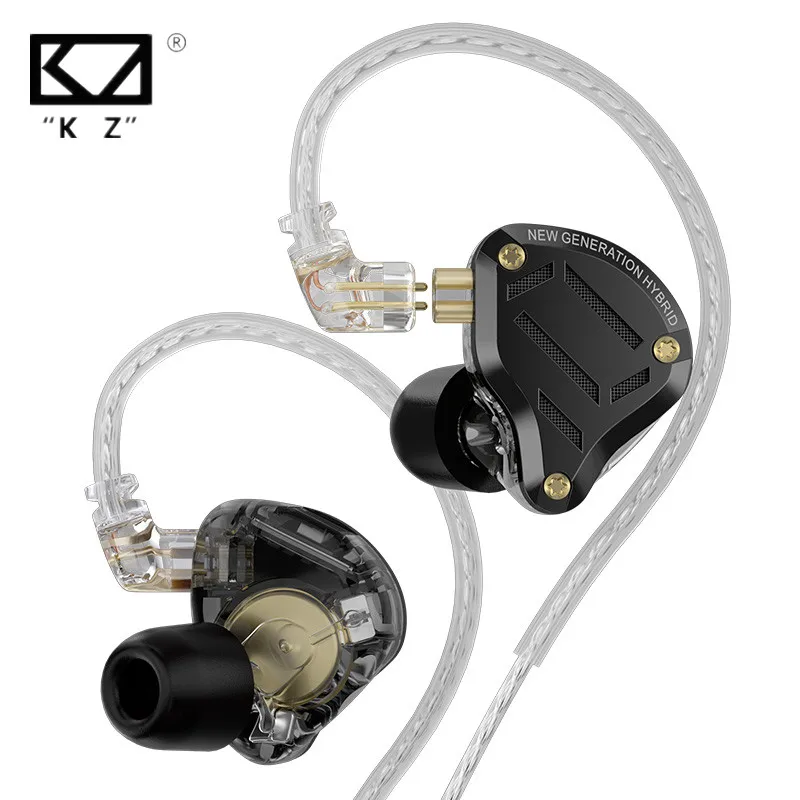 Kz zs10 pro 2 fone de ouvido de metal alta fidelidade no ouvido baixo earbud interruptor de ajuste de 4 níveis fone de ouvido monitor esportivo som redução de ruído fone de ouvido