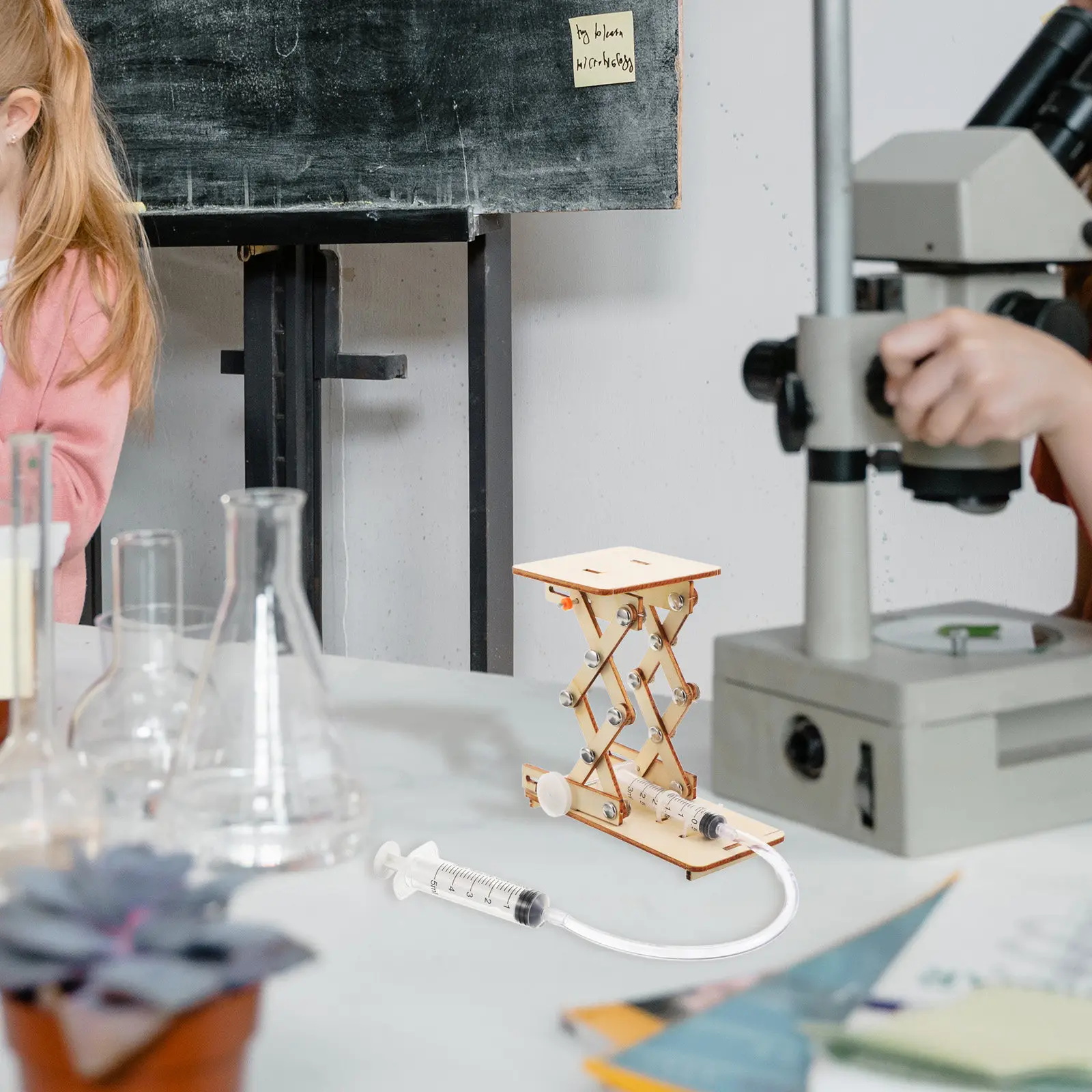 

Набор для сборки гидравлической подъемной платформы из дерева (1 комплект) для детских научных экспериментов, развивающий STEM-набор для инженерного конструирования