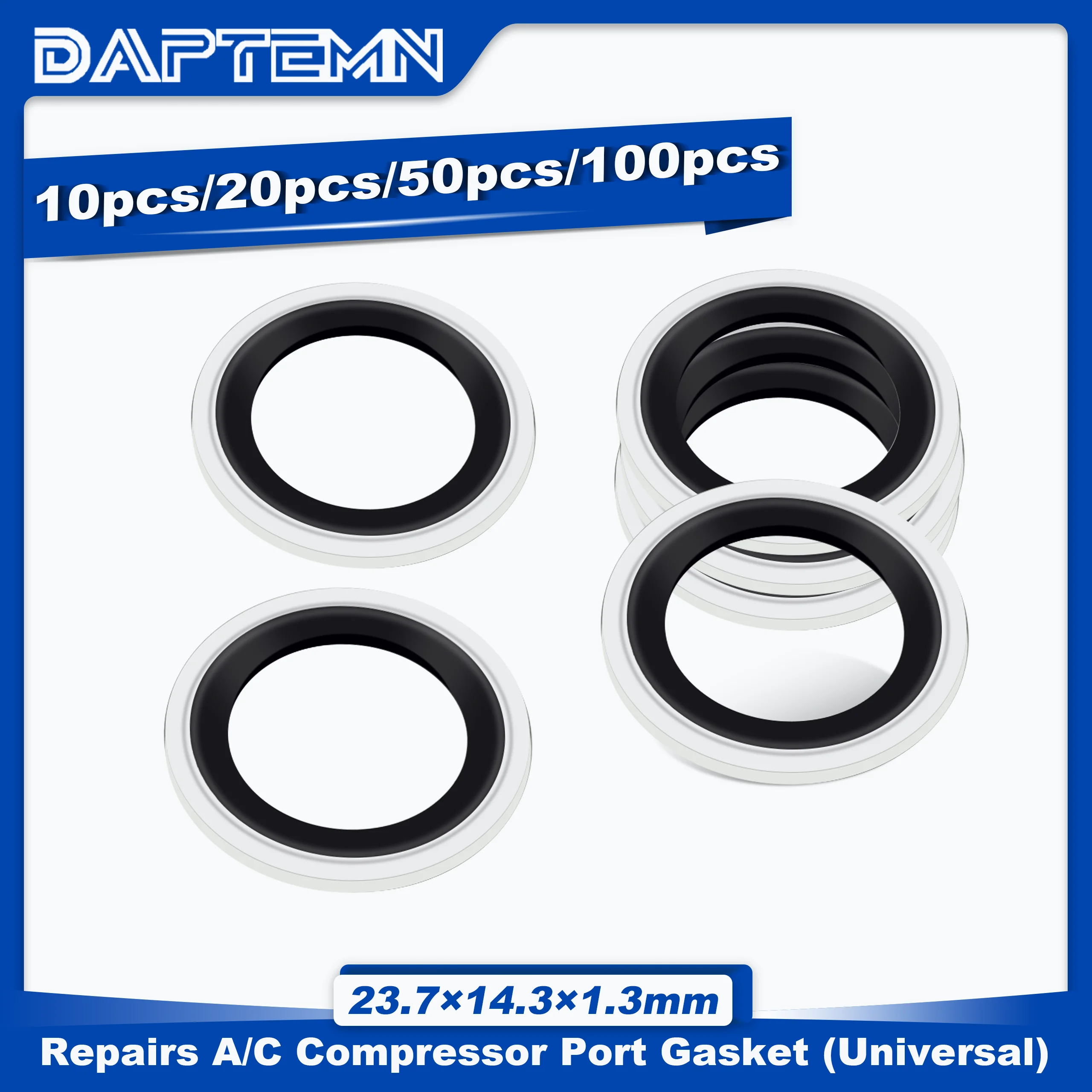 

A/C Compressor Port Gasket Repair Car Self-Centered NBR seal washers, A/C O Ring Kit 10PCS 20PCS 50PCS 100PCS (23.7x14.3x1.3mm)