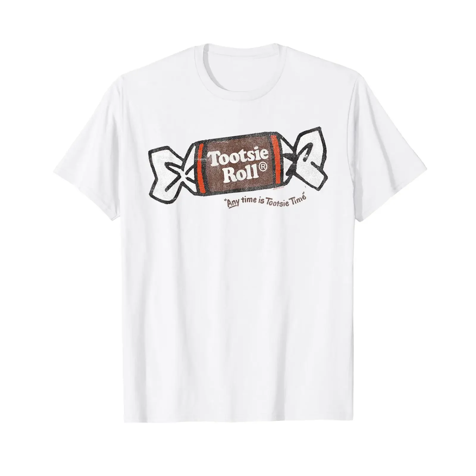 Tootsie Roll Retro Sketched Wrapper Candy T Shirt vintage Washed Comfortable graphic homme Soft Casual designer clothes