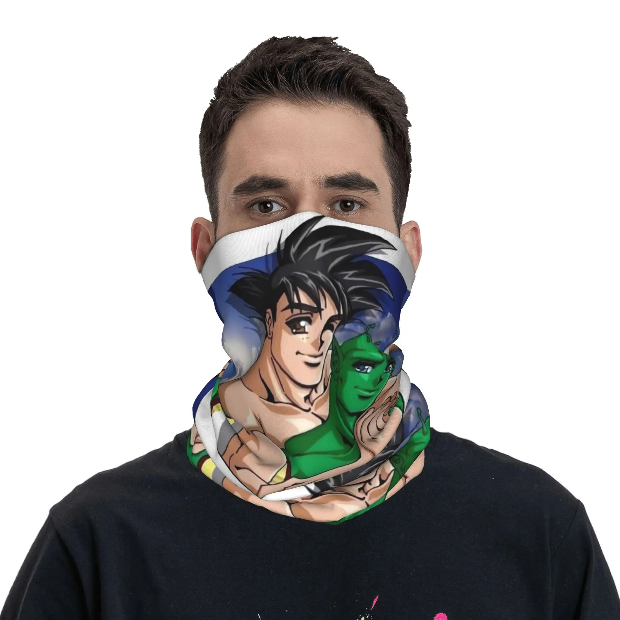 Hug Piccolo Goku Dragon Ball Bandana Neck Gaiter - Bufanda con estampado de memes divertidos, gorro multifuncional para hombres, mujeres y adultos