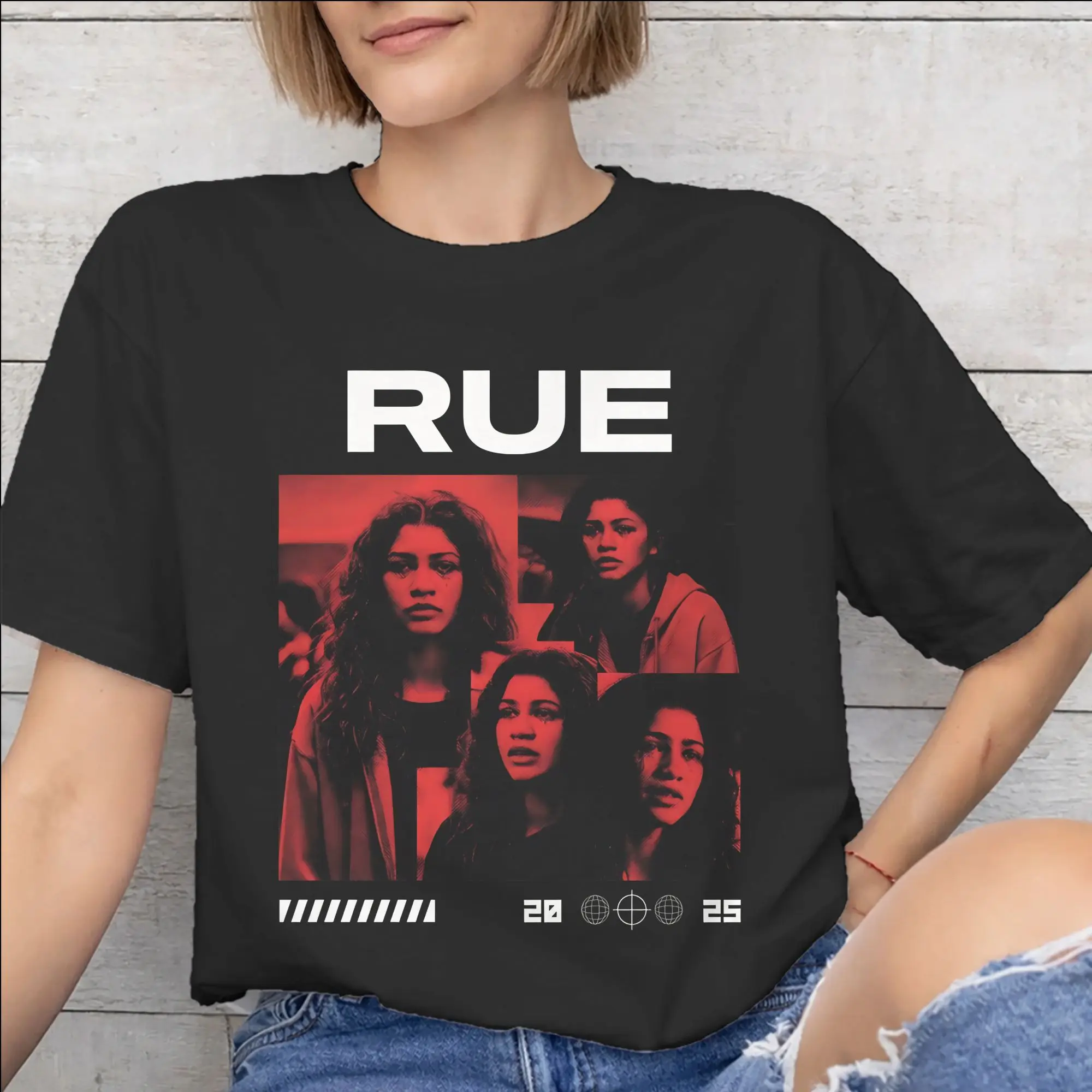 Ruby Rue Zendaya Graphic Print T Shirt for Men Women  Pure Cotton  Tee Shirt Clothes