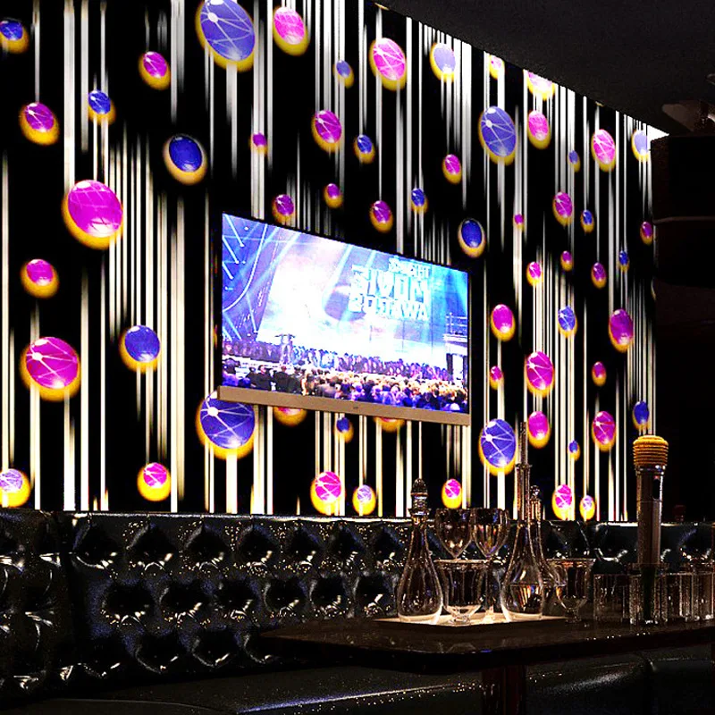 

3D Holographic Wall Mural for KTV Bar Hotel Disco Room Decor Stylish Theme Wallpaper