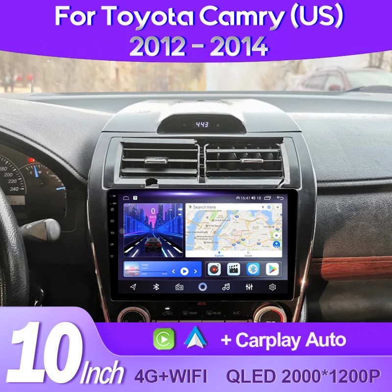 

QSZN For Toyota Camry US 2012 - 2014 2K QLED Android 13 Car Radio Multimedia Video Player GPS AI Voice CarPlay 4G Navigation DSP