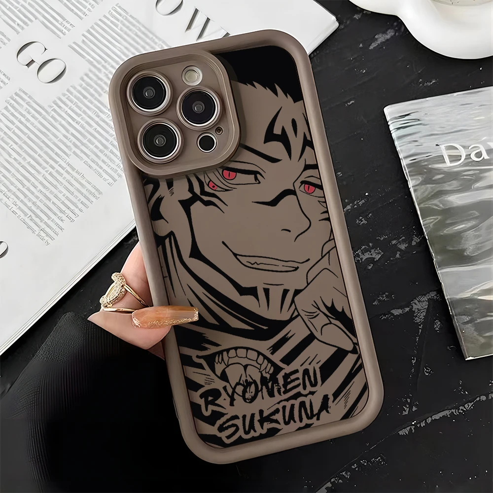 Custodia per telefono Anime Jujutsu Kaisen Cool per IPhone 16 15 14 13 12 11 Pro Max Mini XR XS X 7 8 Plus Cover posteriore morbida in TPU