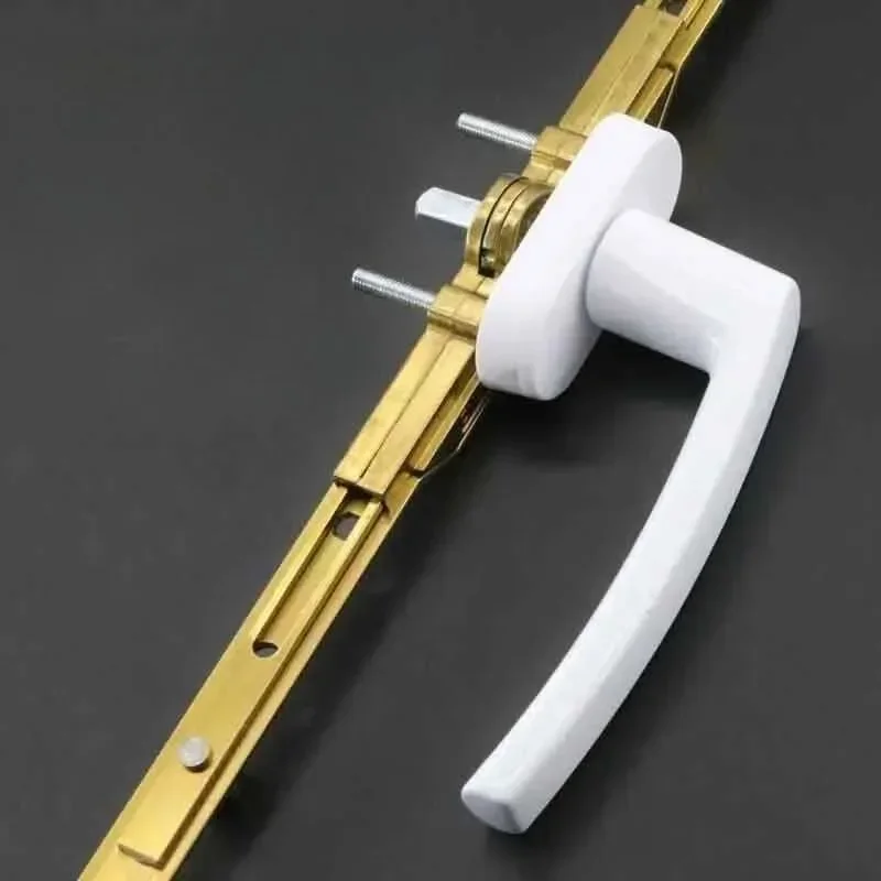 New Metal Plastic Steel Window Handle Complete Hardware Set With Mounting Screws Interior Opening Door Window Rotation Hand