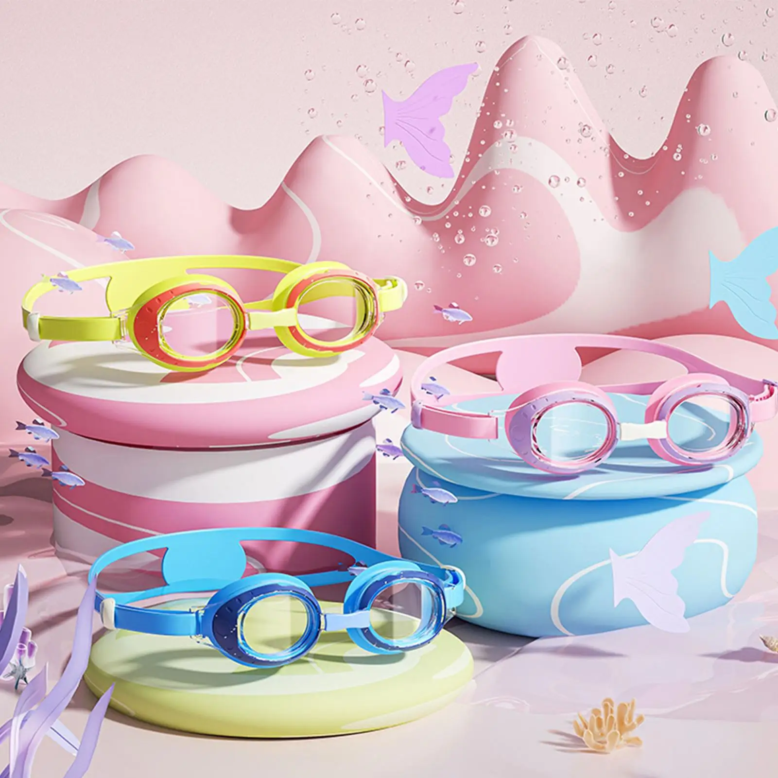 

Детские очки для плавания, противотуманные, прозрачные, силиконовые, для бассейна, защитные очки для глаз, очки для плавания для детей от 3 до 12 лет, для девочек и мальчиков