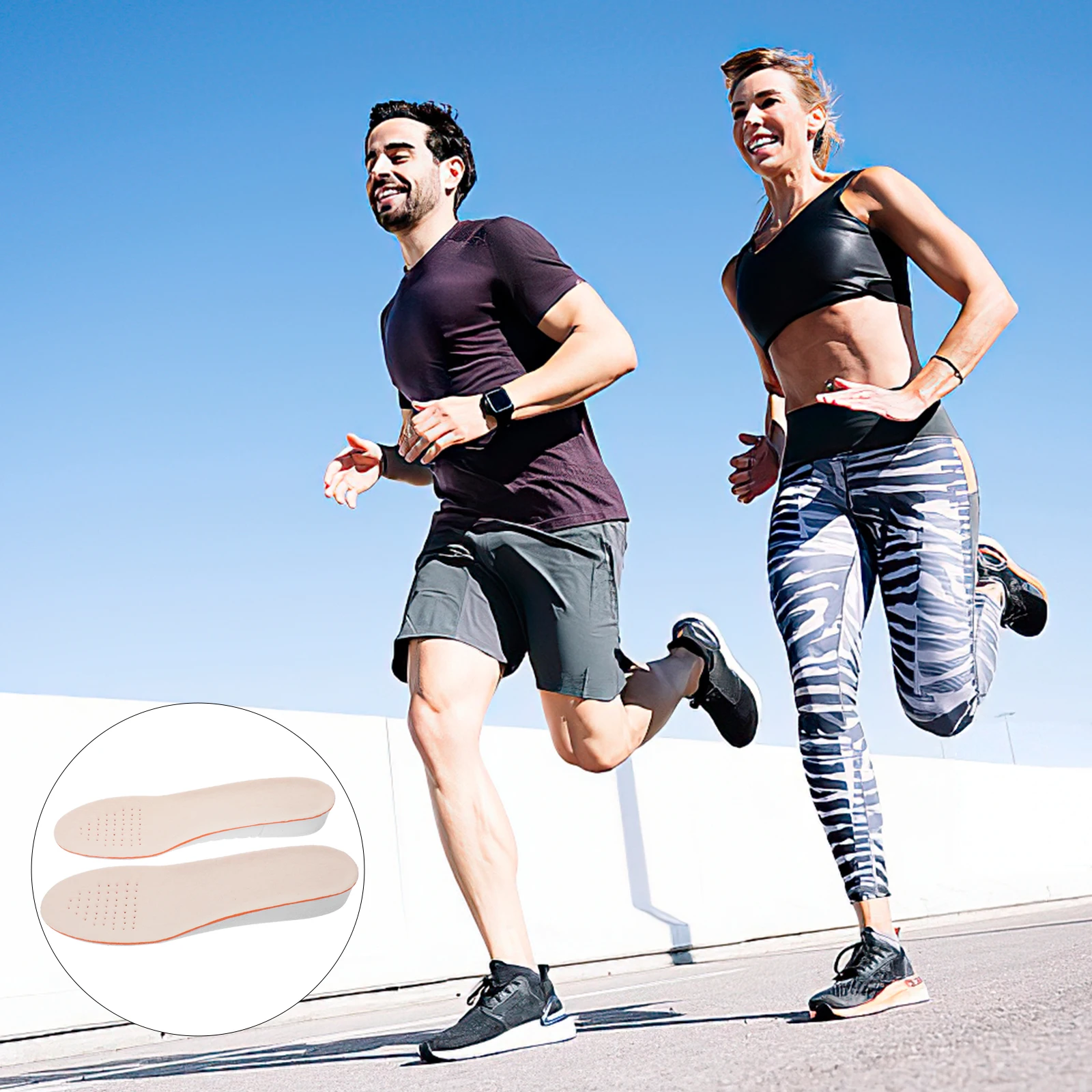 

Heighten Sports Insoles Invisible Breathable Soybean Fiber Shoe Pads Absorption Non Running Climbing Hiking Work Shoes