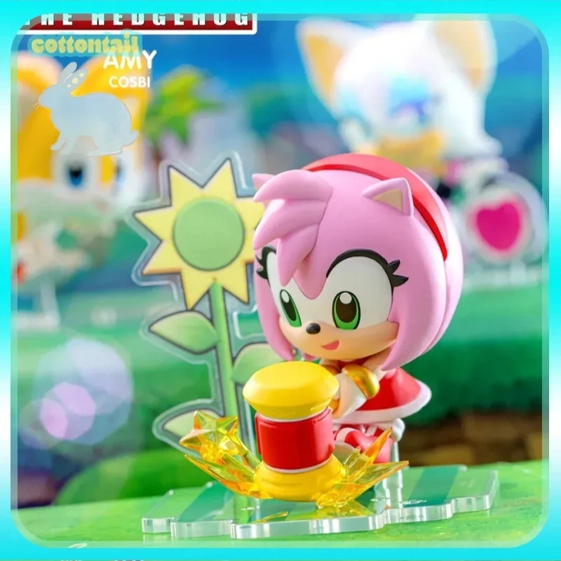 

Оригинальные популярные игрушки Sonic The Hedgehog Cosbi, коллекция, слепая коробка, милые фигурки, орнамент, модные игрушки, периферийные устройства в стиле аниме, подарок для детей