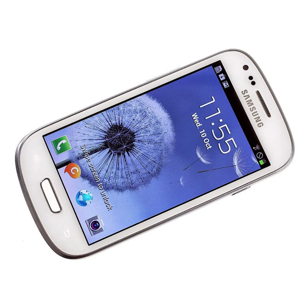 هاتف سامسونج I8190N Galaxy S3 mini 3G الأصلي مزود بذاكرة وصول عشوائي 1 جيجابايت وذاكرة قراءة فقط 8 جيجابايت وواي فاي 4.0 بوصة 5 ميجابكسل + VGA 720p @ 30 إطارًا في الثانية هاتف ذكي يعمل بنظام أندرويد