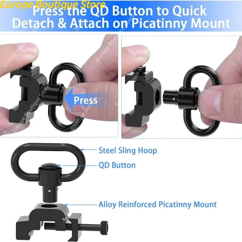 QD Quick Connect Buckle Two-Point Strap 2Pcs Set Multipurpose Auxiliary Parts For Hobby Toy Model DIY Modification