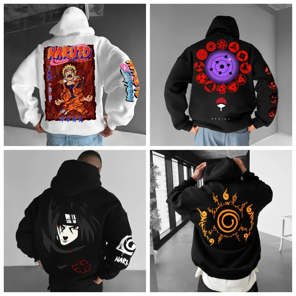 Hoodie Pria Terbaru Musim Gugur/Dingin, Tren Terkini, Anime Dragon Ball One Piece Demon Slayer Gundam Hokage Seri 3D Dewasa Anak