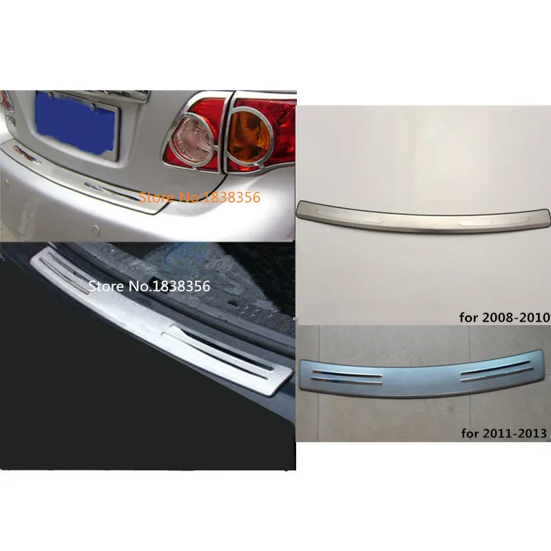

For Toyota Corolla Altis 2008 2009 2010 2011 2012 2013 Car Cover Stainless Steel Outside Rear Bumper Tailgate Pedal Strip Plate