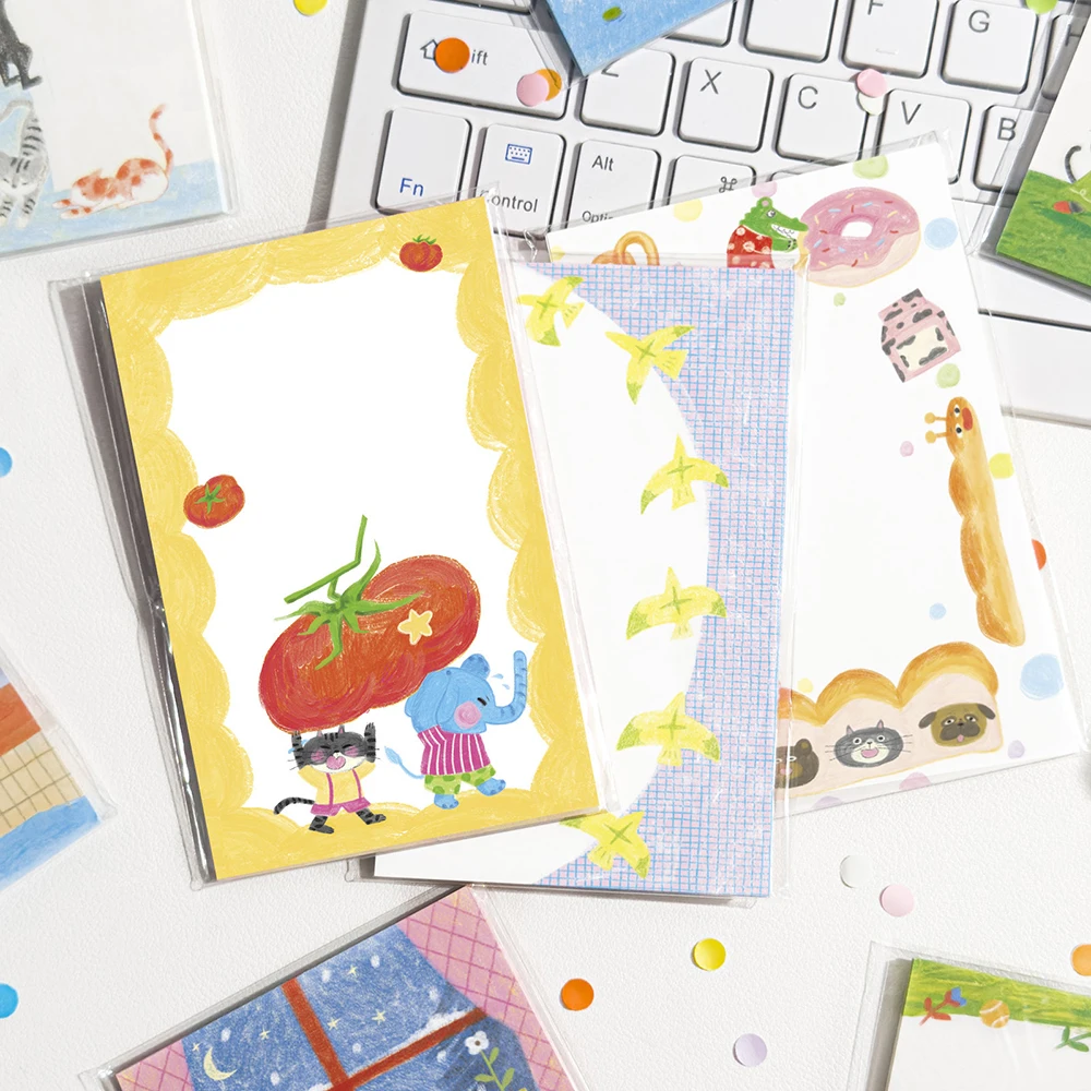 20 Sheets Fantasia M5 Interior Page Japanese Hand Drawn Basic Hand Account Collage Material, Students Can Tear Off Notes