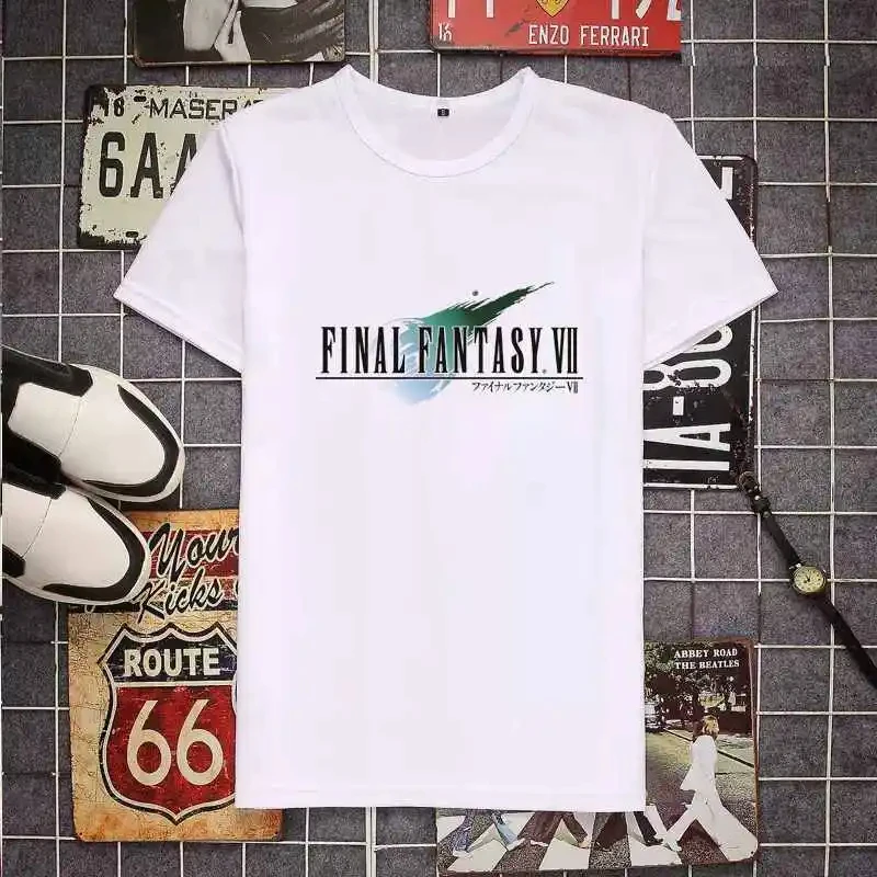 Men T-Shirts Sons of Avalanche Final Fantasy Classic Tee Shirt Short Sleeve FF7 Video Game Strife Shinra Soldier Women T Shirts