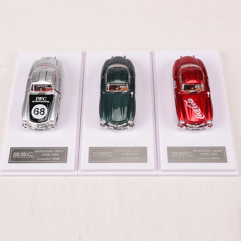 Diecast 1/64 Size Mercedes Benz 300SL Model Car Benz 1955 Classic Car Alloy Toys for Boys Collection Display Hobby Original Box