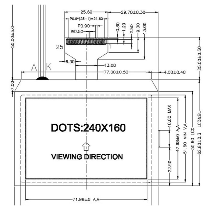 Жидкокристаллический экран, ультратонкий последовательный интерфейс, сенсорный для инструментов, метров, смарт-устройств-TCE