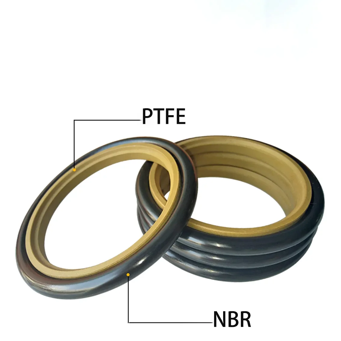 1PCS CS3.2mm Step Seal STd Rotary Joint Oil Seal FKM O-ring Piston Rod Seal Ring Normal Temperature Type ID20-35mm OD27.5-42.5mm