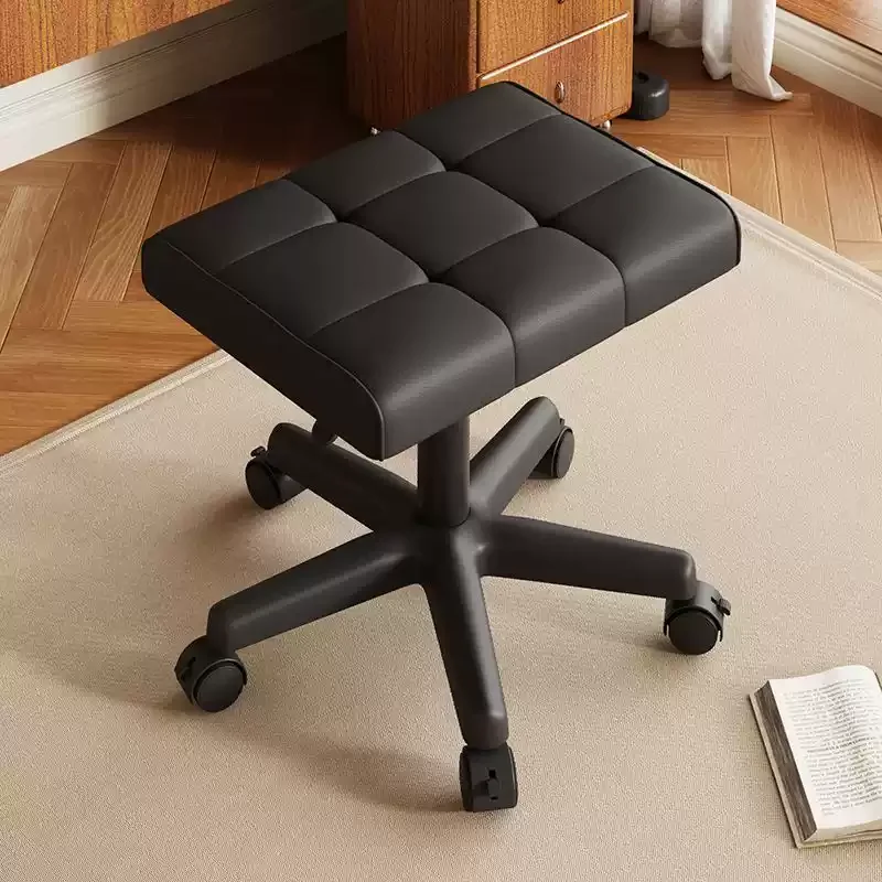 Rolling Lifting Footrest Stool Adjustable Height Office Home Step Stool