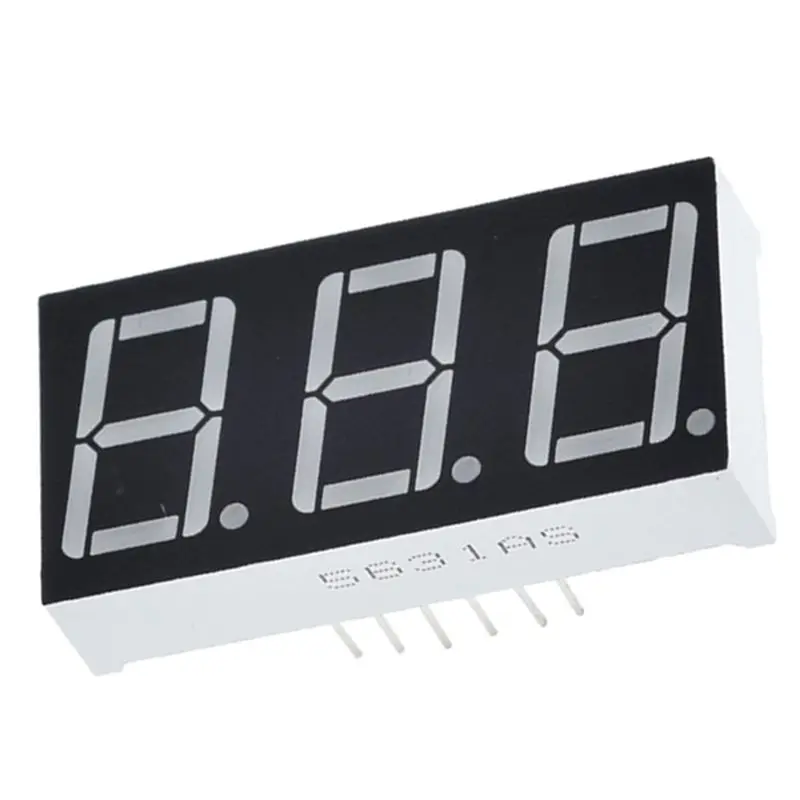 -[A51I Digital]0.56 Inch LED Display 7 Segment 3 Bit Digit Tube Red Common Cathode Digital 0.56 Inch Led 7Segment