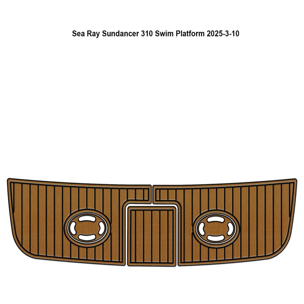 

Sea Ray 310 Sundancer Swim Platform Pad Boat EVA Foam Faux Teak Deck Floor Mat SeaDek MarineMat Gatorstep Style Self Adhesive ZA