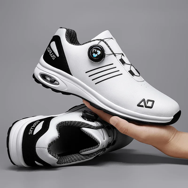 Winter Golf Shoes for Men Casual Rotating Buckle Air-Cushioned Trainers Baseball Shoes
