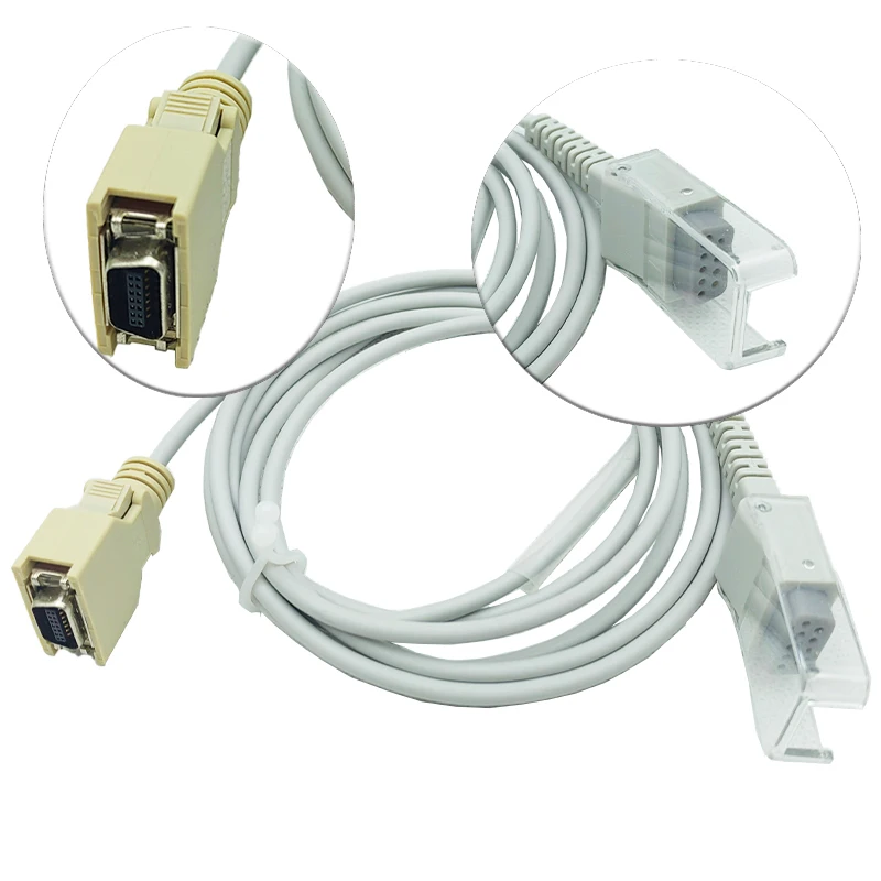 DB9 Adapter Cable Patient Reusable Adult Soft Tip Sensor Probe Compatible for Nellcor