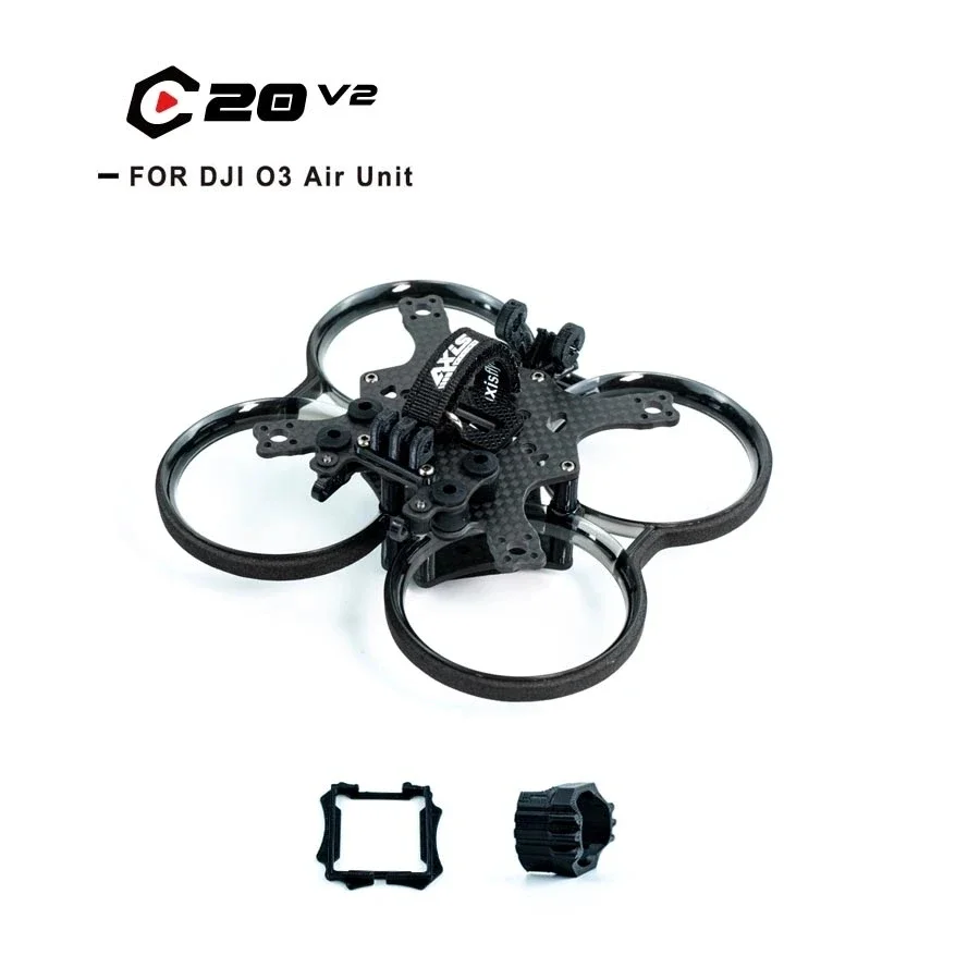 AXISFLYING CINEON C20 / C20 V2 Drone Frame KIT Support O3 Air Unit Anti-shake For RC FPV Drone 2 Inch Indoor Cinewhoop