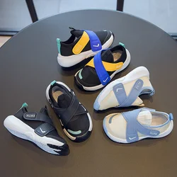 Buty dziecięce wyściełane trampki 2024 nowy żółty Boys Baby lekkie buty jesień zima różowe dziecko Baby Casual buciki Sneakers