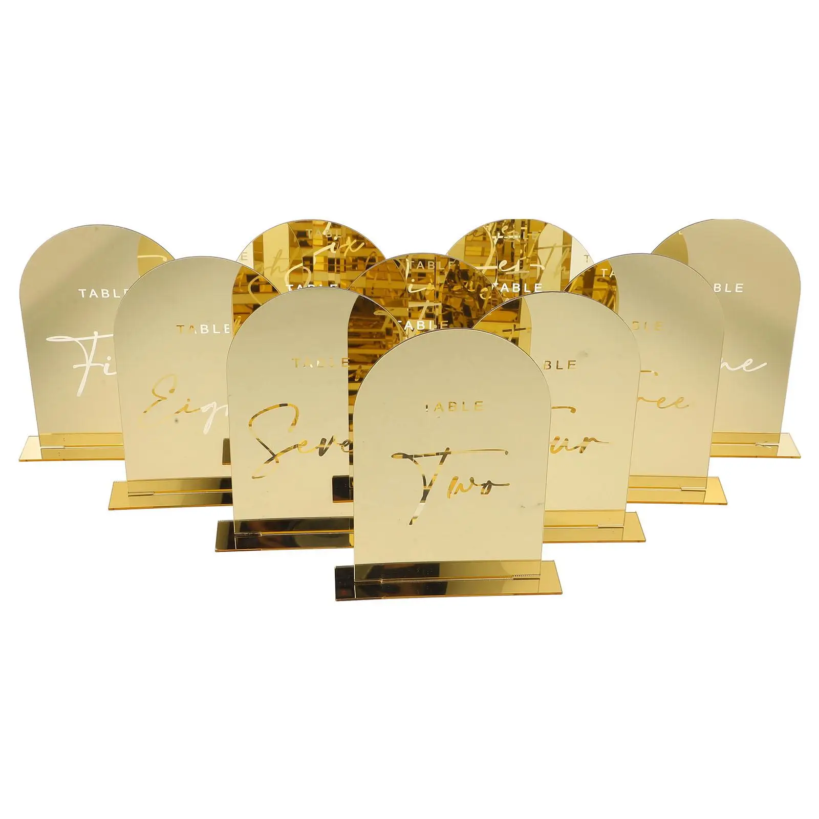 

10 Pcs Digital Signage Seating Place Cards Dining Table Number Reusable Acrylic Wedding
