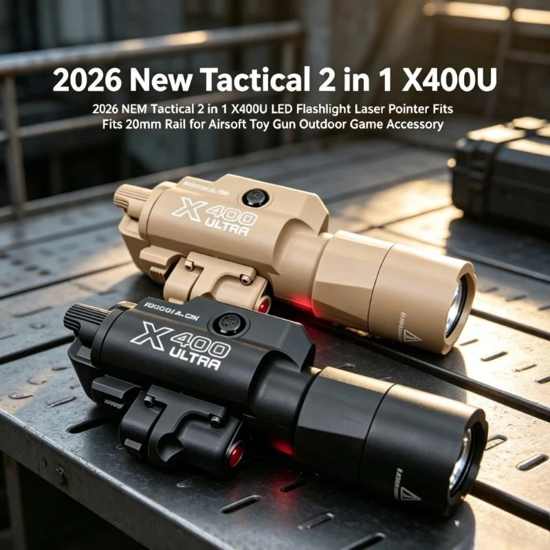 2026 New Tactical X800M 2 in 1 LED Laser Flashlight Combo Fits 20mm Picatinny Rail Toys