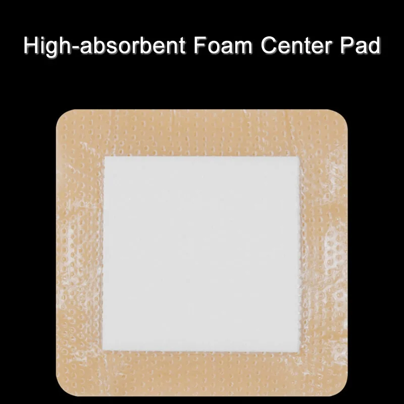 1 Stück Silikons chaum verband mit Rand kleber sterilisiert wasserdicht Wund verband Gips verband Home Travel Erste-Hilfe-Kit – Detail 9