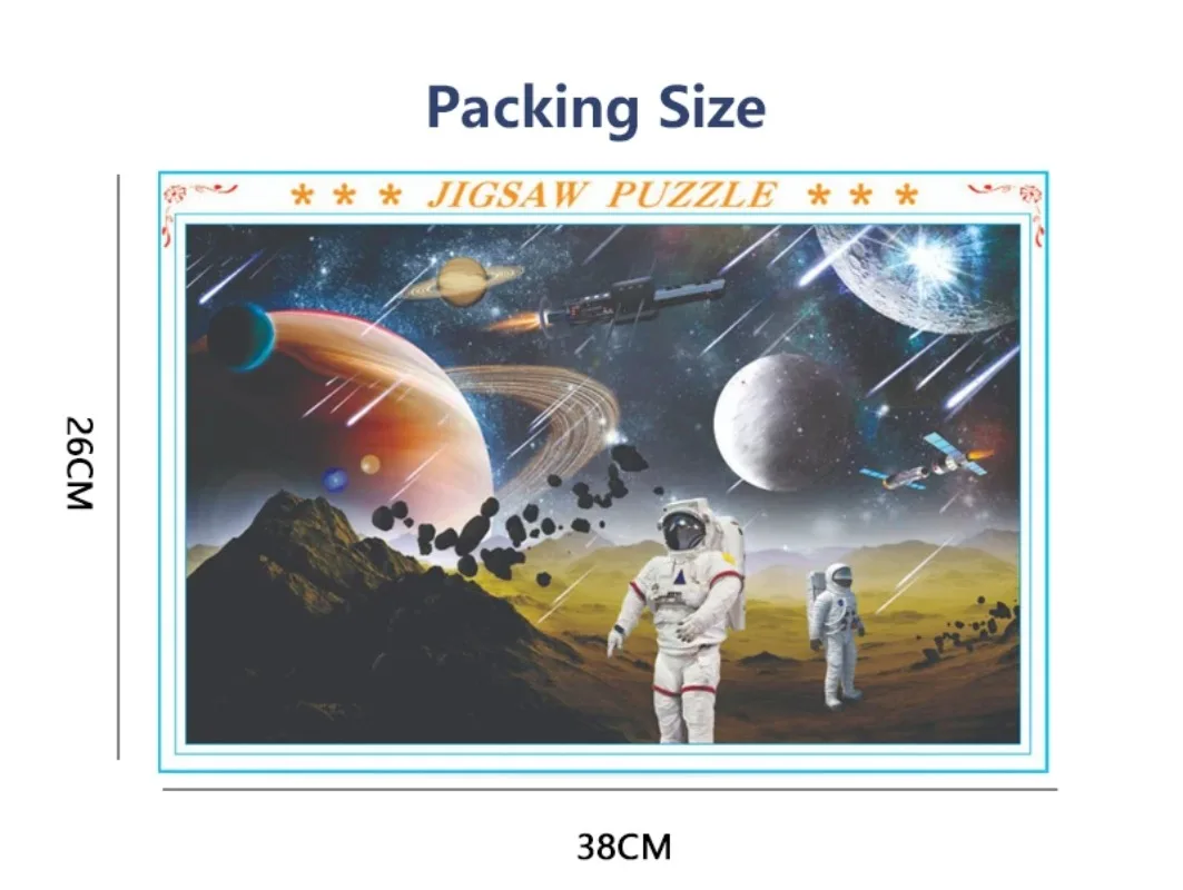 75*50cm Adult 1000PCS Paper Jigsaw Puzzle Travel Into Space Stress Relief Children Educational Entertainment Christmas Kids Toys