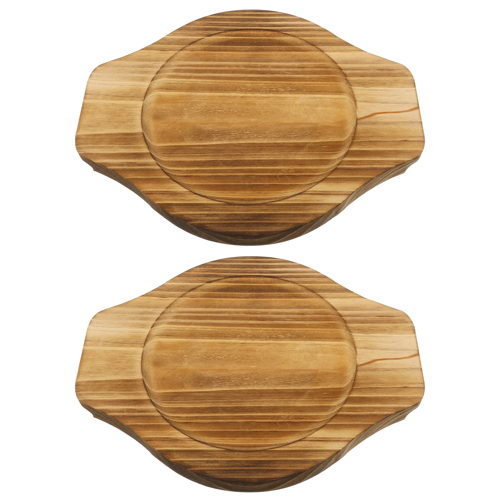 

2Pcs Stone Bowl Wood Pad High Temperature Resistant Pot Holder for Hot Cold Pot Modern Kitchen Accessory Sturdy Casserole Mat