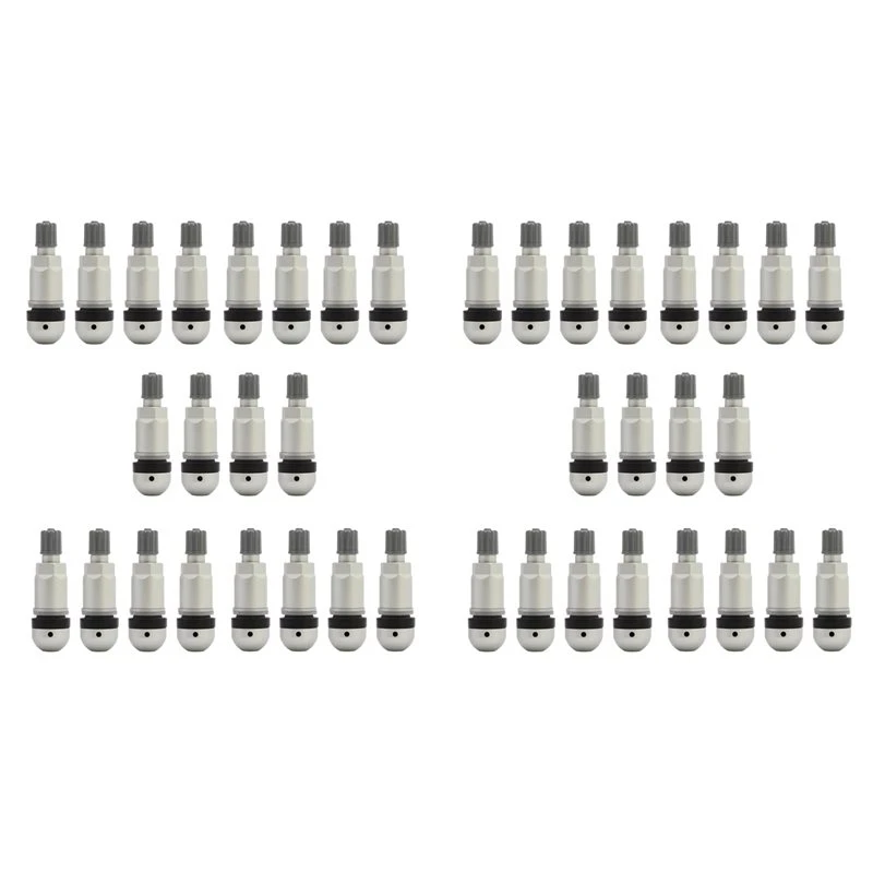 40Pcs Aluminum TPMS Valve Stems Universal Tubeless Valve Tire Pressure Monitor System Sensor For VW BMW Repair Kit