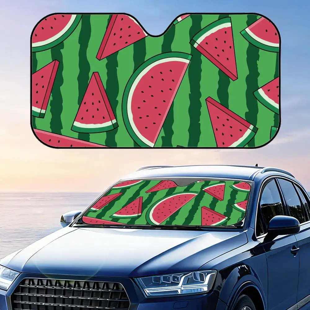 

Солнцезащитный козырек с узором «Арбуз», многоразовый, из алюминиевой фольги, с защитой от УФ-излучения, на присосках, с трехслойной теплоизоляцией