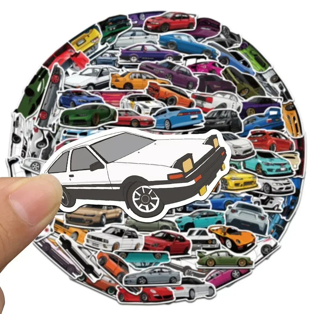 50 100PCS JDM Retrofit Racing Car Graffiti Stickers Laptop Guitar Luggage Bike Skateboard Waterproof Decals