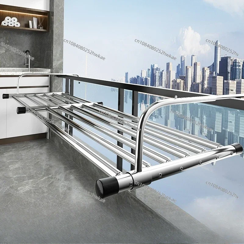 Balcony Anti-Theft Drying Rack, Window Extendable Hanger, Outdoor Shoe Organizer, Space-Saving Design