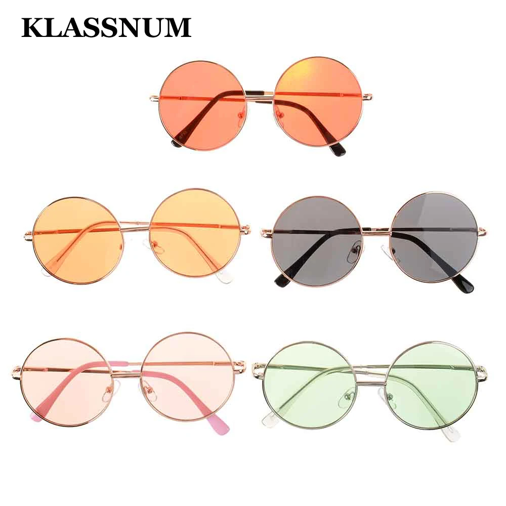 1pcs New Retro Glasses Round Frame Kids Sunglasses Baby Wild British Style Metal Sunglasses 2022 New Years Gift For Children