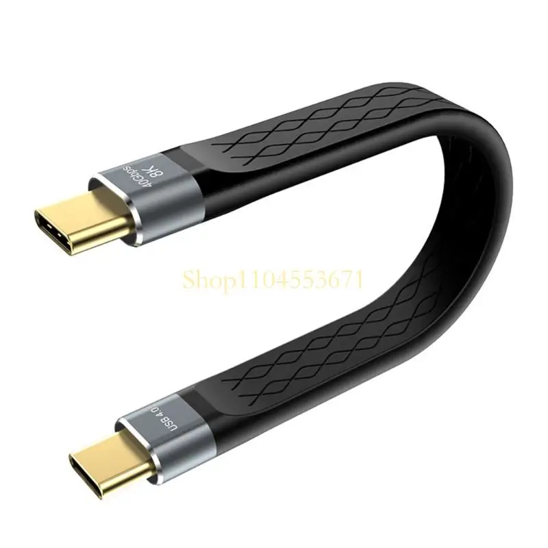 

Best Seller 5.9Inch USB4 C to C Cable Flat 40Gbps Fast Speed Data 240W Charging Cord for Phone Pad External SSD eGPU