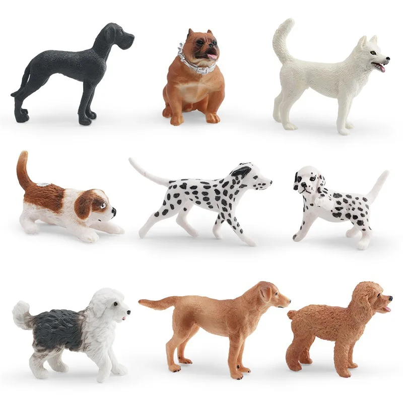 Modelo de Perro Realista: Perro Teddy, Perro de Granja, Mastín, Pastor, Decoración, Juguete Infantil, Muñeco de Perro de Plás...