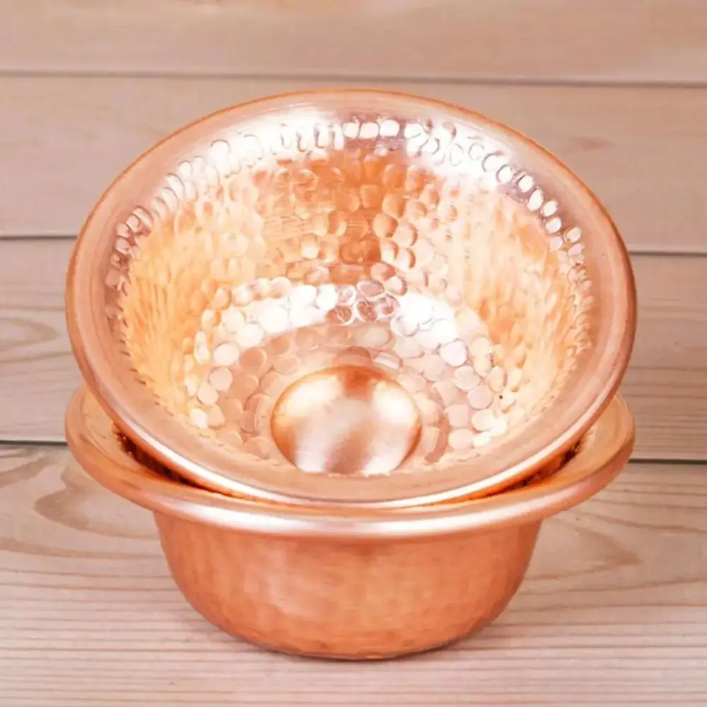 Copper Water Offering Bowl Anti-deformed Golden Water Supply Bowl Fadeless Glossy Buddhism Tibetan Bowl Storage