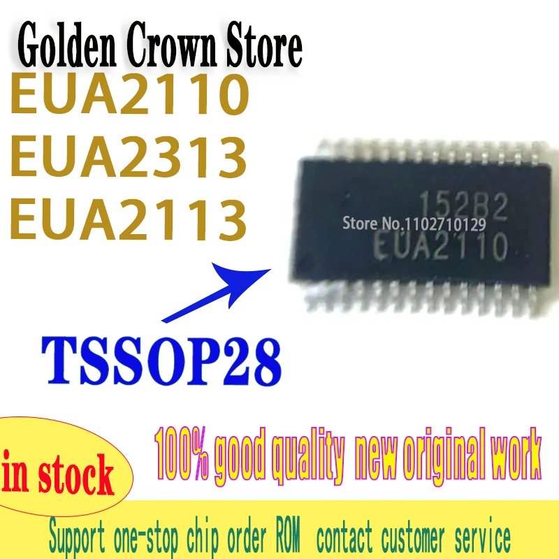 5pcs/lot  EUA2110 EUA2110QIR1 EUA2313XIR1 EUA2313 EUA2113 EUA2113QIR1 TSSOP-28