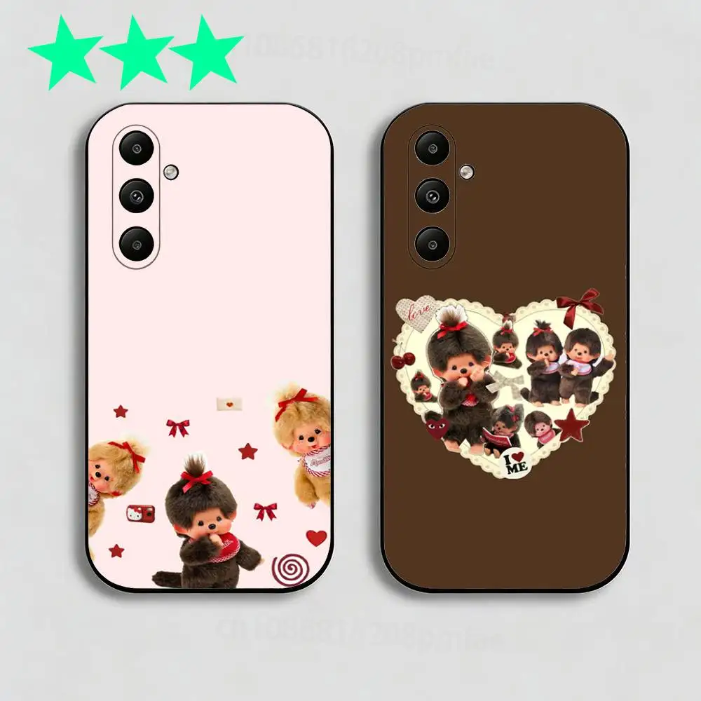 Cute M-Monchhichis Phone Case For Samsung GalaxyA73,23,53,33,24,72,22,52,32,54,A34 Soft Black Shell