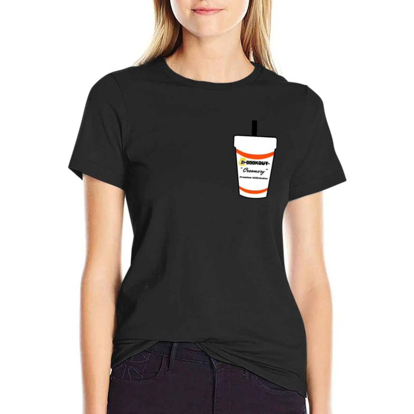 Cookout milkshake T-Shirt hippie clothes oversized Women's tops