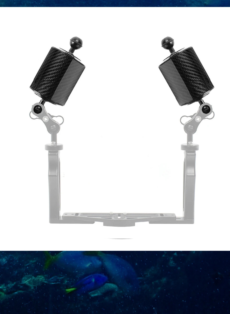 Kamera Schwimm Arm Tauchen Tablett Auftrieb Aquatische Verlängerung Arm Dual Ball Unterwasser Fotografie für Nikon DSLR Action Kamera – Detail 28