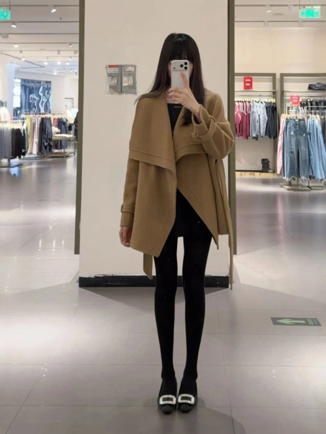 

Korean Sle Faionable Women's Windbreaker Coat Ele Personali Spring Autumn Cotton Material Button Detail Pure Color