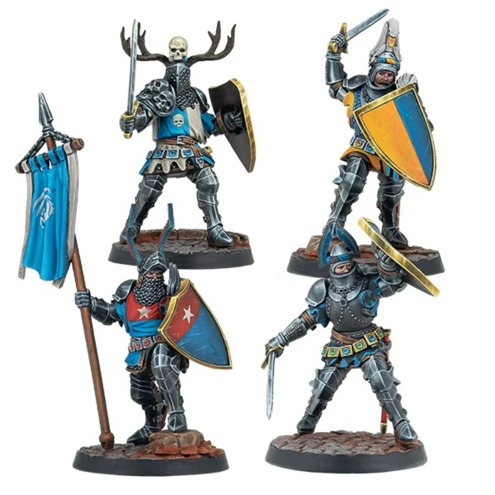 Foot Knights Casting Resin Model Assembly Kit, GK, Resin Desktop Game DIY Model, Unpainted, Needs To Be Assembled